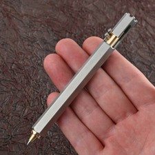 New EDC Stainless Steel Brass Bolt Action Signature Pocket Ballpoint Pen
