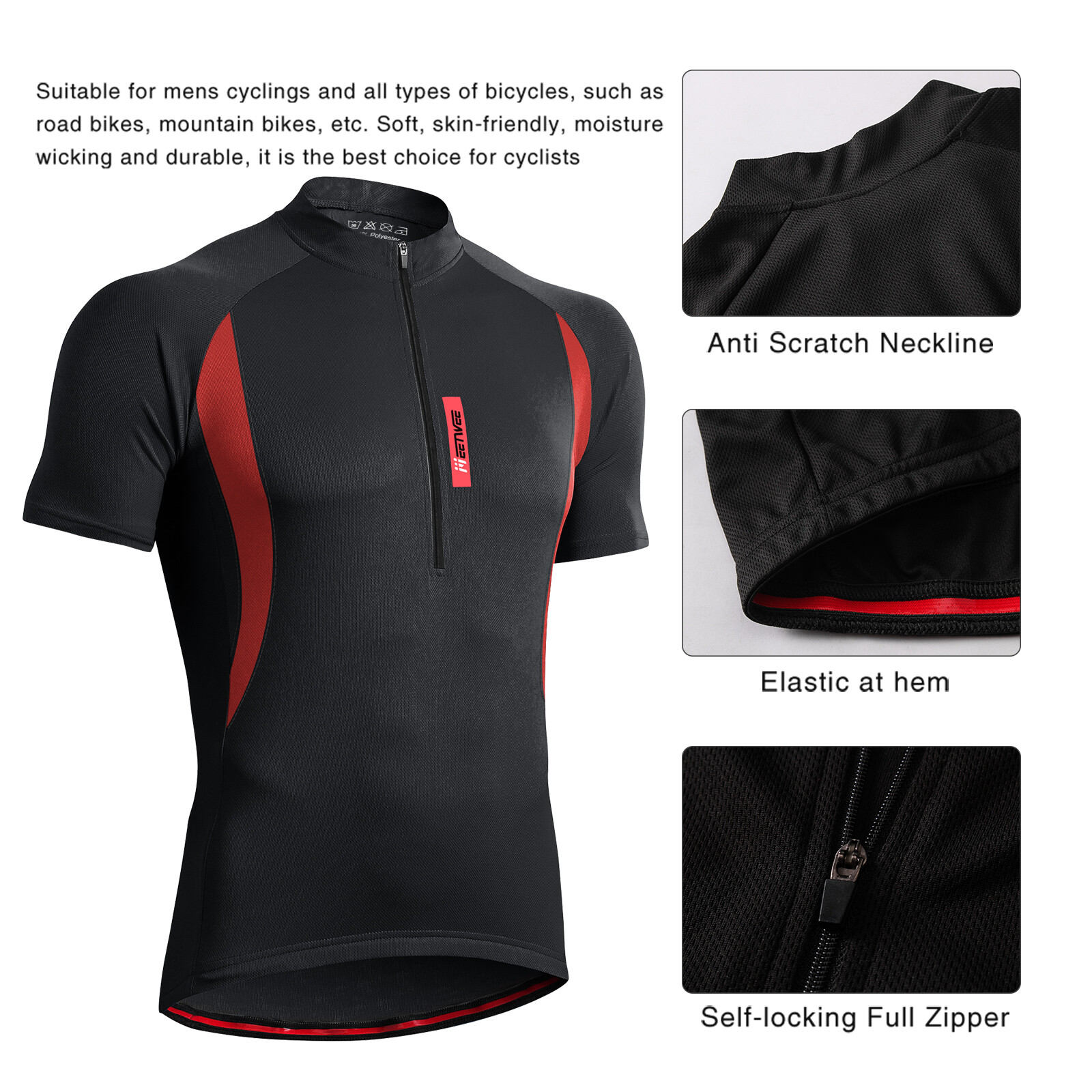 Maglia ciclismo uomo manica corta bici corsa maglia squadra ciclismo estate foto 5