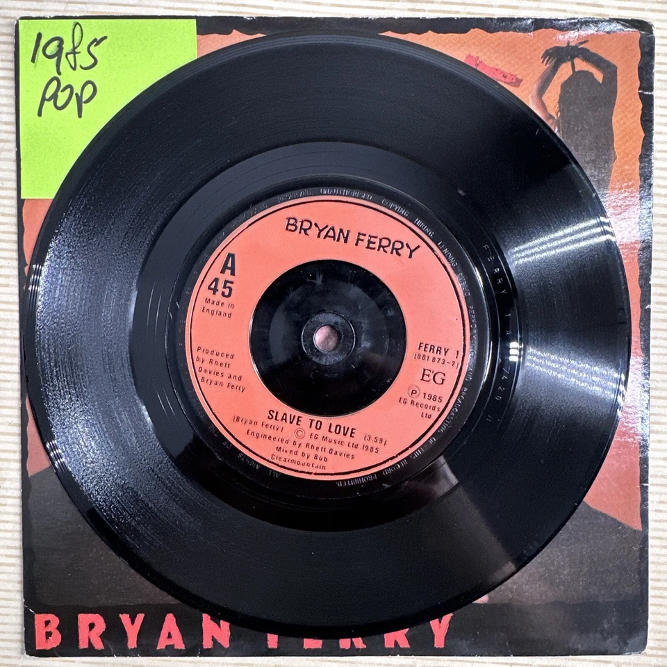 Bryan Ferry - Slave to Love 7” Vinyl Record Single EX Foto 3 de 4