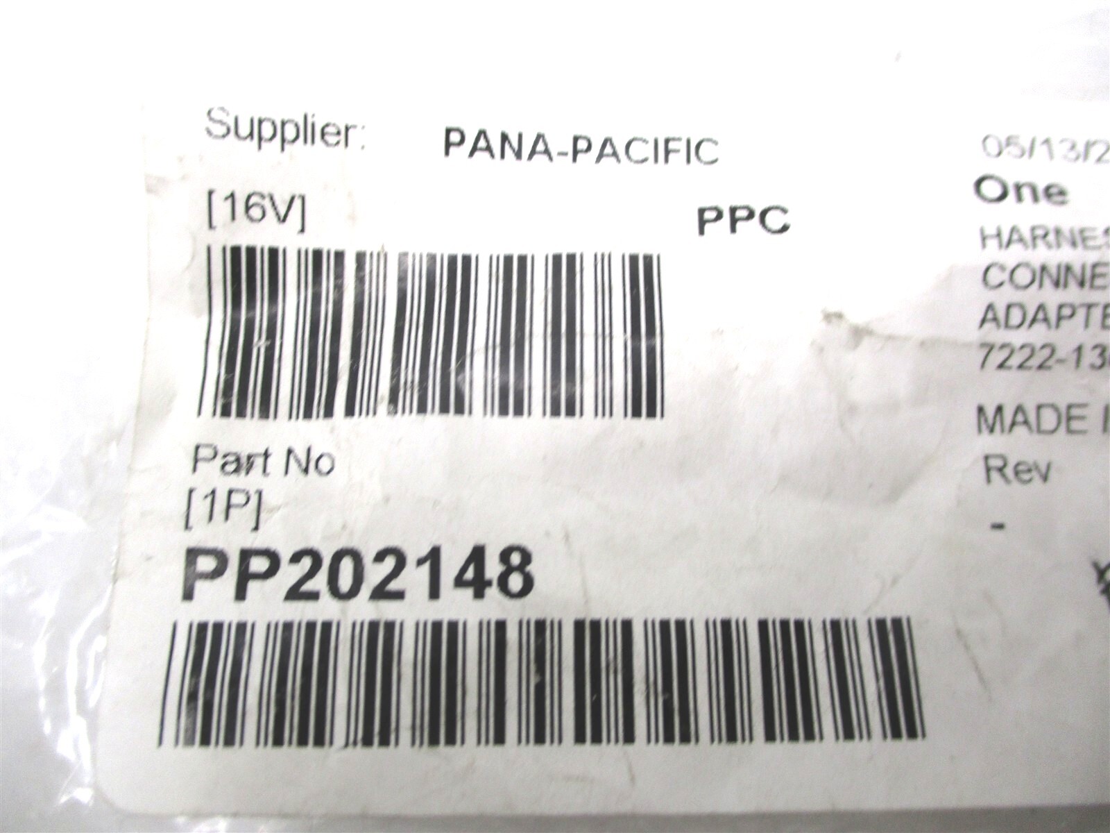 PP202148 NEW PANA PACIFIC 16-PIN RADIO HARNESS AM/FM/WEATHER BAND