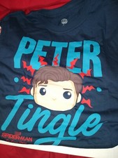PETER TINGLE T-shirt L Marvel Collector Corps Funko Spider-Man Far From Home