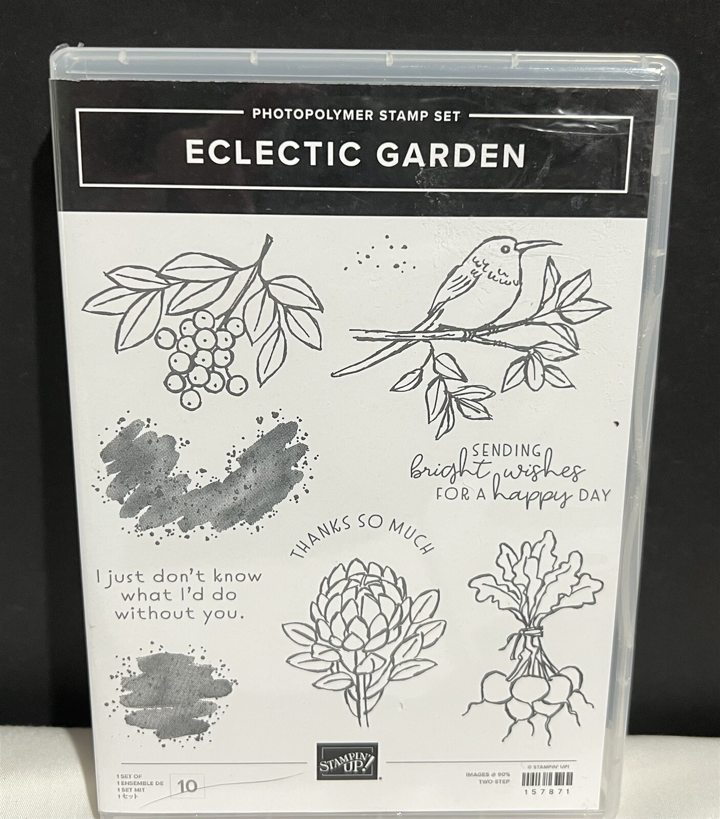 Stampin Up ECLECTIC GARDEN Bird Vegetables Rubber Stamps Set | eBay