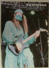 HAEMORRHAGE gore grind DEATH METAL on stage ~ Magazine Page PINUP