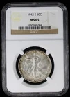1942-S Walking Liberty Half Dollar 50c NGC MS65