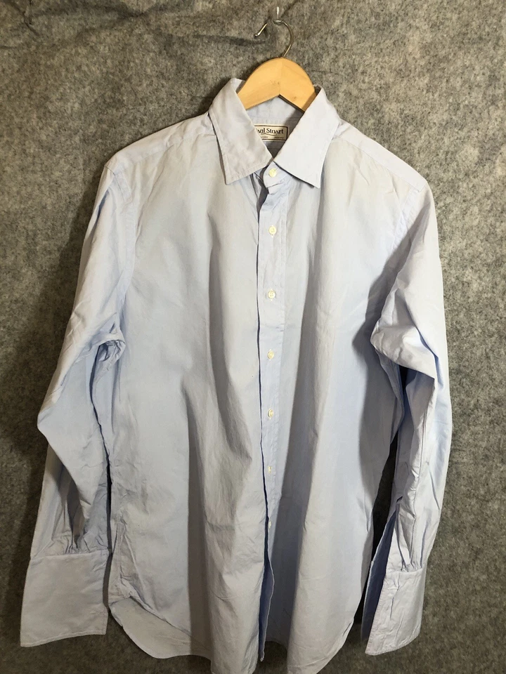 Винтажная рубашка Paul Stuart синий очень большой платье карьера французский манжеты США - Изображение 2 из 4