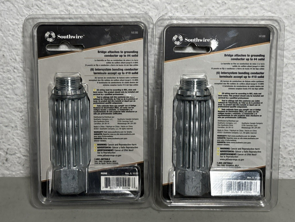 (2) MEIBB Southwire 1/2” Intersystem Bonding Bridge - NEW SEALED PKGS ...