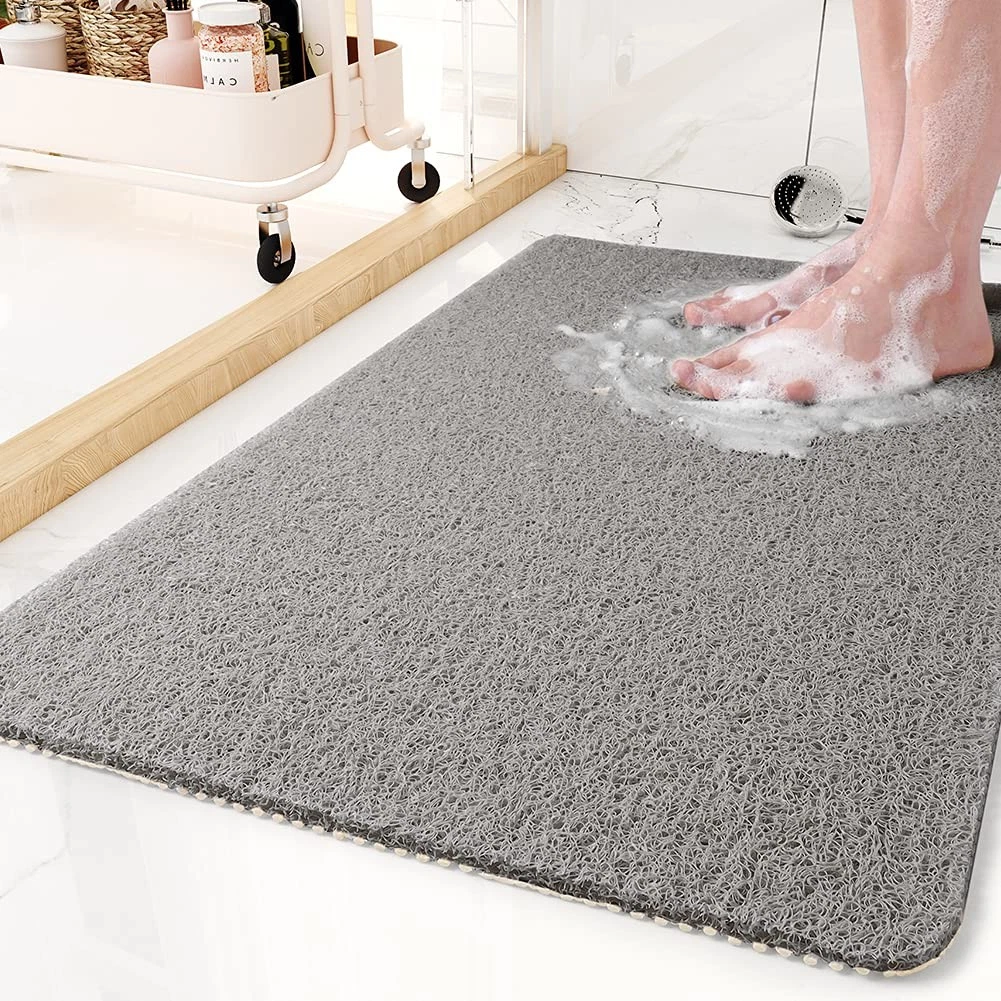 Non-Slip Bathtub Mat, 17x 30 Inch, Shower Mats for Bath Tub, PVC 17x30, Grey