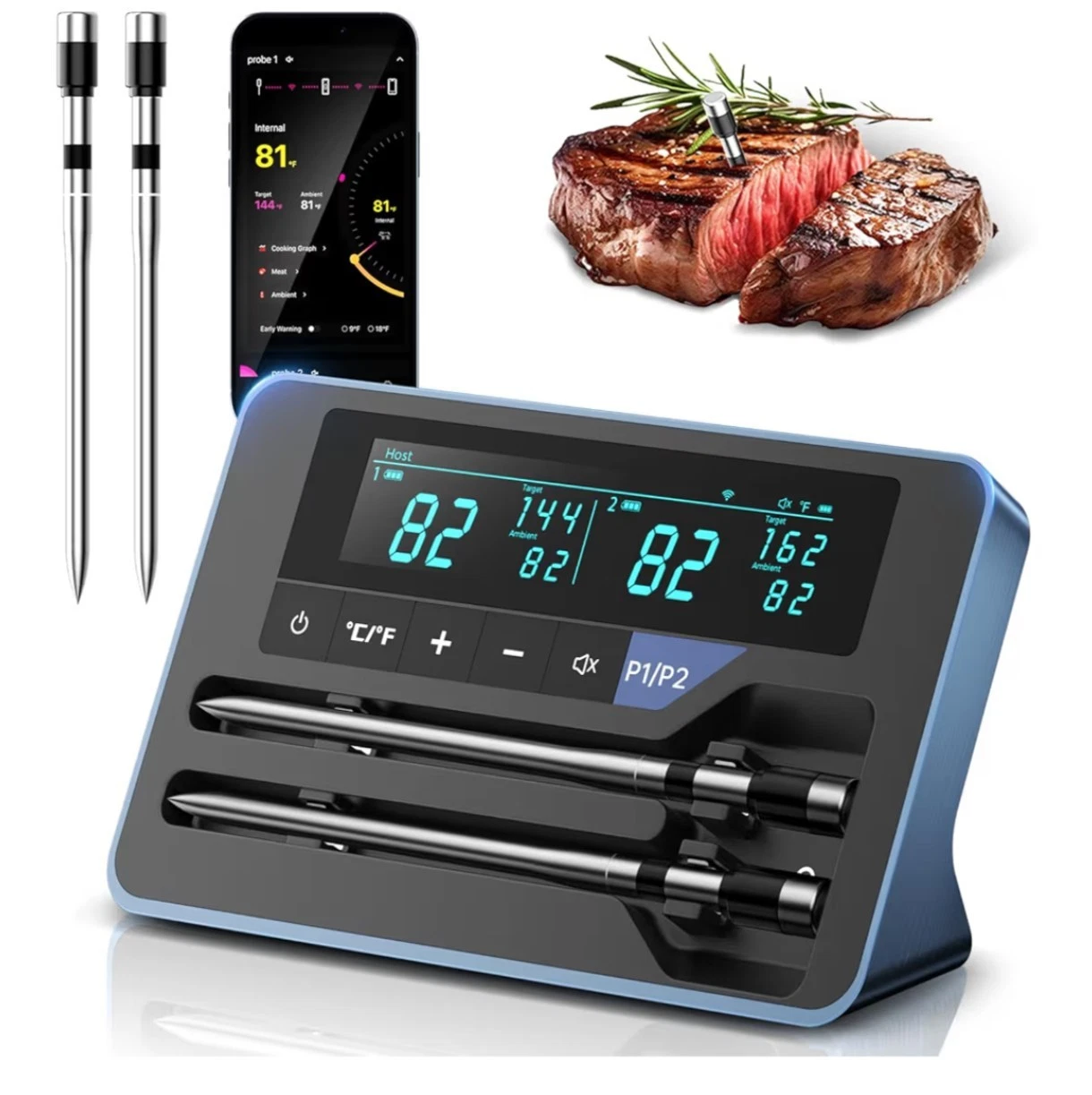 🔥 2025 AI Wireless Meat Thermometer, Smart Bluetooth HK-W02 Sealed
Opens in a new window or tab