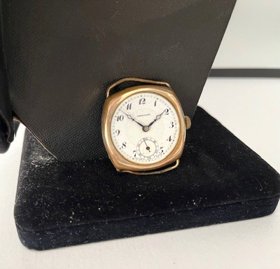 Eberhard Watch : Vintage 1930's : Watch Dial w/Crown hands: Stamped Gold Filled