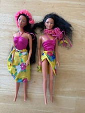 Mattel Barbie Island Fun Miko 4065 Vintage 1987 Hawaii Tropical Dolls LOT OF 2