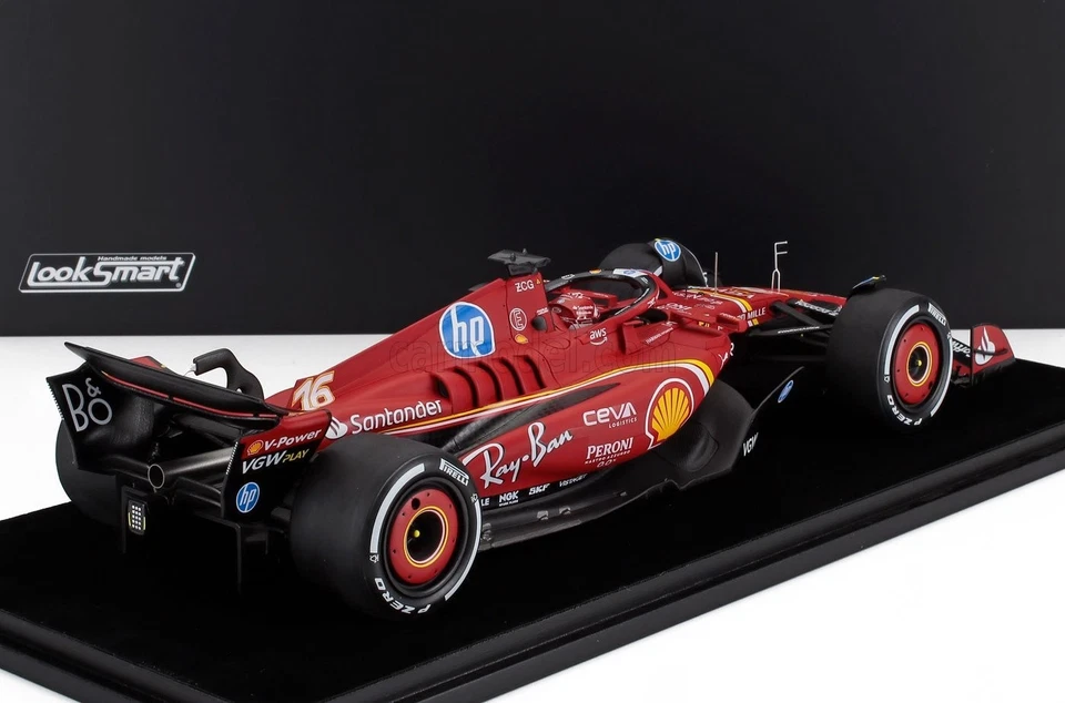 MODELLINO AUTO 1:18 F1 LOOKSMART FERRARI SF-24 #16 LECLERC WINNER MONACO GP 2024 - Immagine 3 di 4