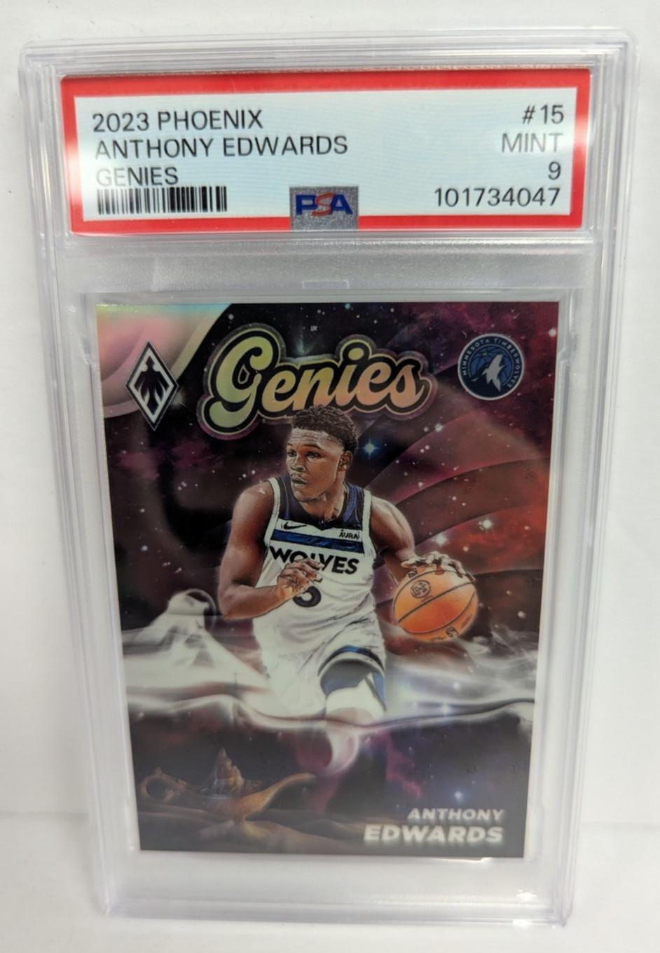 2023 Phoenix #15 Anthony Edwards Mint Genies PSA 9