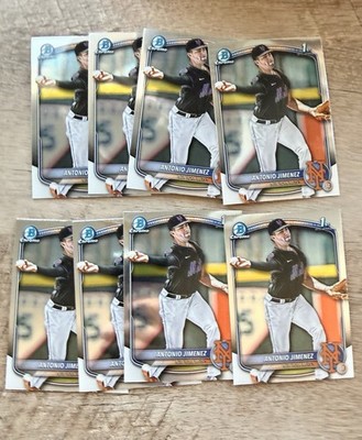 8x 2025 1st Bowman Draft Chrome  Lot 8 New York Mets Antonio Jimenez