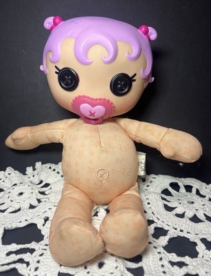Baby Lalaloopsy Doll Cloth Body with Pacifier Pink Hair and Pink Paci