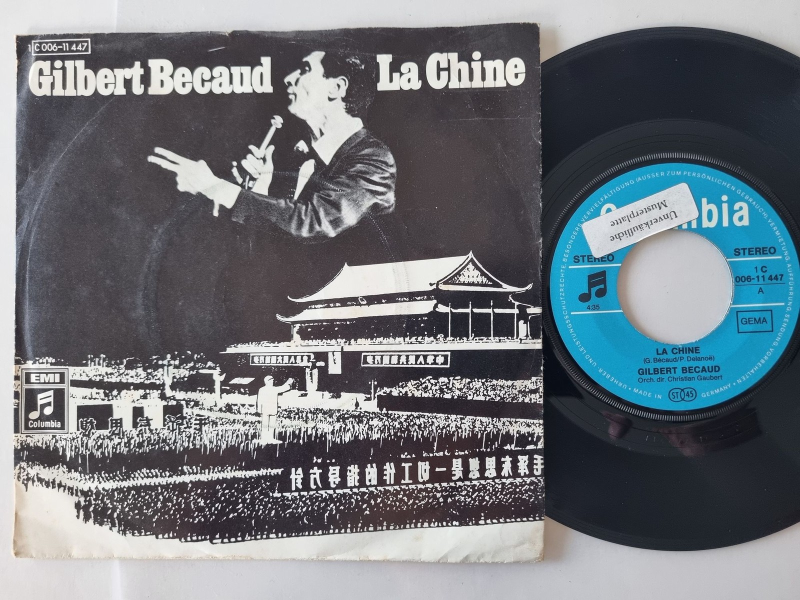 Gilbert Bécaud - La Chine 7'' Vinyl Germany