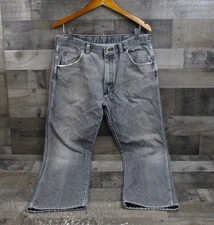Vintage Wrangler Jeans Mens 36x30 Gray American Hero Denim Straight Leg 90s USA