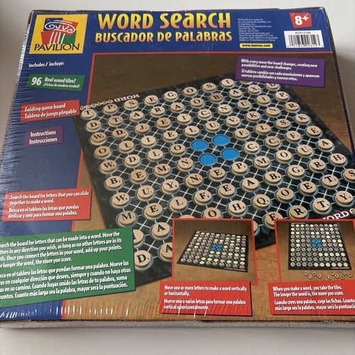 WORDSEARCH! PAVILION GAMES. Wooden Tile Word Board Game NEW - Picture 2 of 4