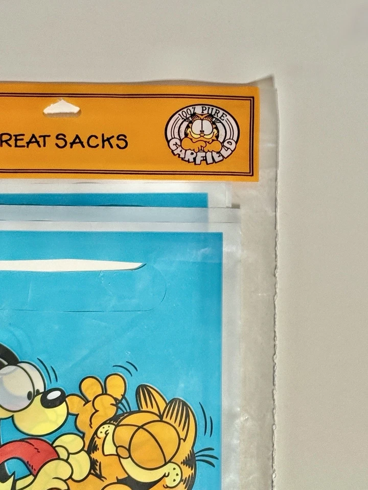 Bolsas de regalo Garfield 1978 vintage 8 quilates nuevas Foto 4 de 4