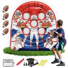 Football Target Toss Game - Inflatable Football Throwing Target Toy - Carniva...