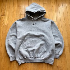 Vintage 90s Nike Center Swoosh Hoodie Red Tag, Size Medium, Made In the USA.