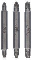 Bosch Doppelklingenbit-Set, 3-Teilig, PZ1, PZ1, PZ2, PZ2, PZ3, PZ3, 60 Mm