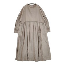 nest Robe Cotton moleskin linen panel dress 01203-1063 Gather Gurege 6-0317M  