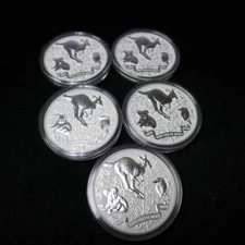 Lot of (5) 2024 1 oz Australia Silver Perth Mint 125th Anniversary Coin (BU)
