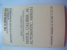 Colt 1911 Gunsmith  Maintenance And Repair  Manual Book