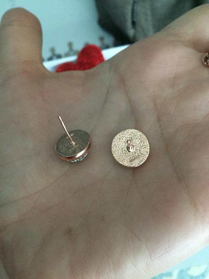 Pendientes Adami & Martucci Plata 925 14KGP Dos Tonos Plata y Oro Rosa NUEVO Foto 4 de 4