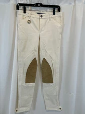 Ralph Lauren Womens Sz 2 Off White Breeches Pants Jodhpurs Equestrian Riding EUC