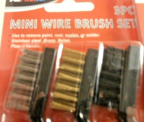 MINI WIRE BRUSH 18 PC. Stainless Steel Brass Nylon Set Cleaning Detailing Polish - Picture 2 of 2