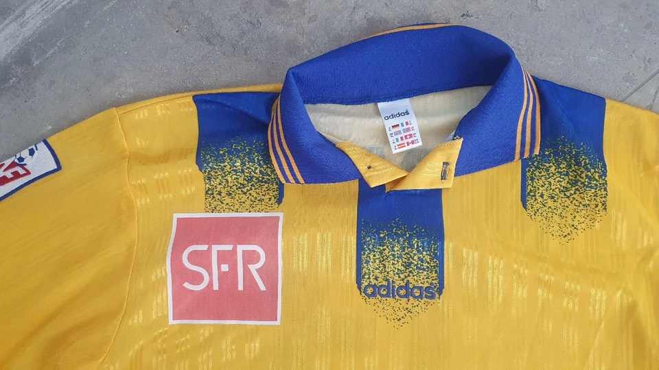 MAILLOT ADIDAS SC TOULON VAR PORTE COUPE DE LA LIGUE 1996/97 FABRICE MOREAU - Photo 2/3