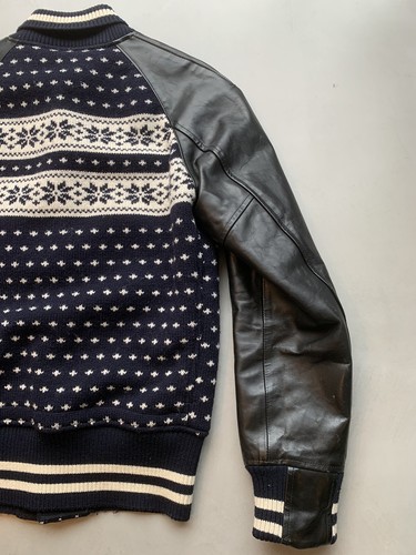 Junya Watanabe Comme Des Garcons Man Jacquard Nordic Varsity Jacket L Large 2007 - Picture 5 of 12