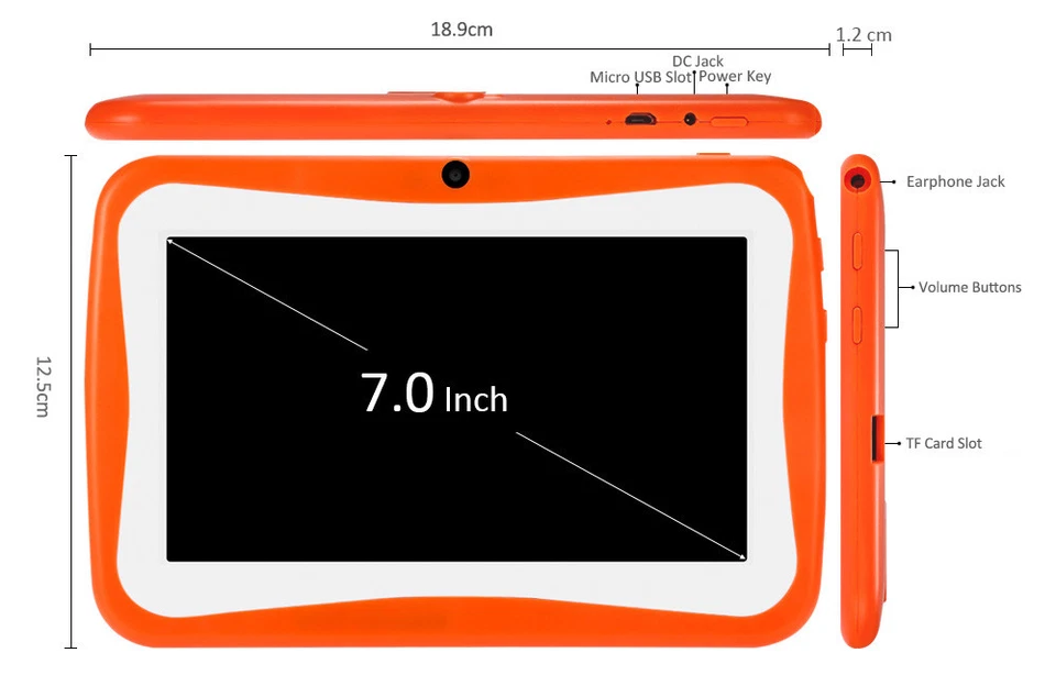 2019 New 7" Quad Core Android 4.4 Tablet Wifi Camera Bundle Case for Kids Gift - Image 4 of 4