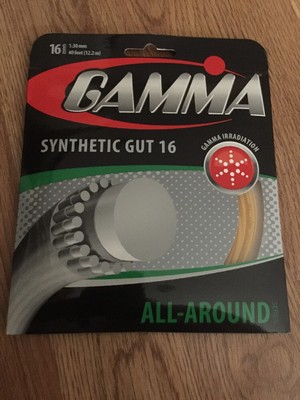 Gamma Synthetic Gut 16 Gauge / 40 Feet Tennis Racquet String Gold All Around New