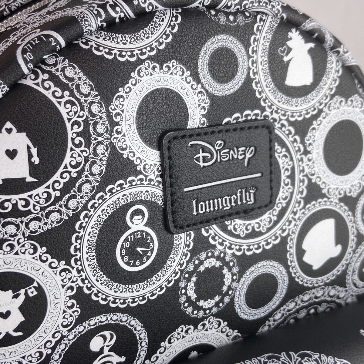 Disney Loungefly Alice In Wonderland Mini Backpack Bag Black