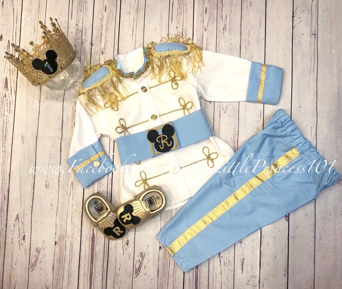 Mickey Mouse Prince Charming Costume, personalized 1st Birthday