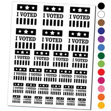 I Voted Stars and Stripes Patriotic Temporary Tattoo Water Resistant Set