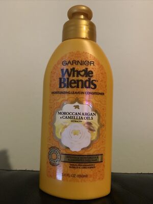 Garnier Whole Blends MOROCCAN ARGAN & CAMELLIA OILS Leave In Conditioner 5.1 oz