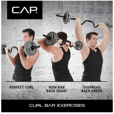 Overhead Tricep Tricep Bar Bicep Curls Dumbbell Marcy Olympic
