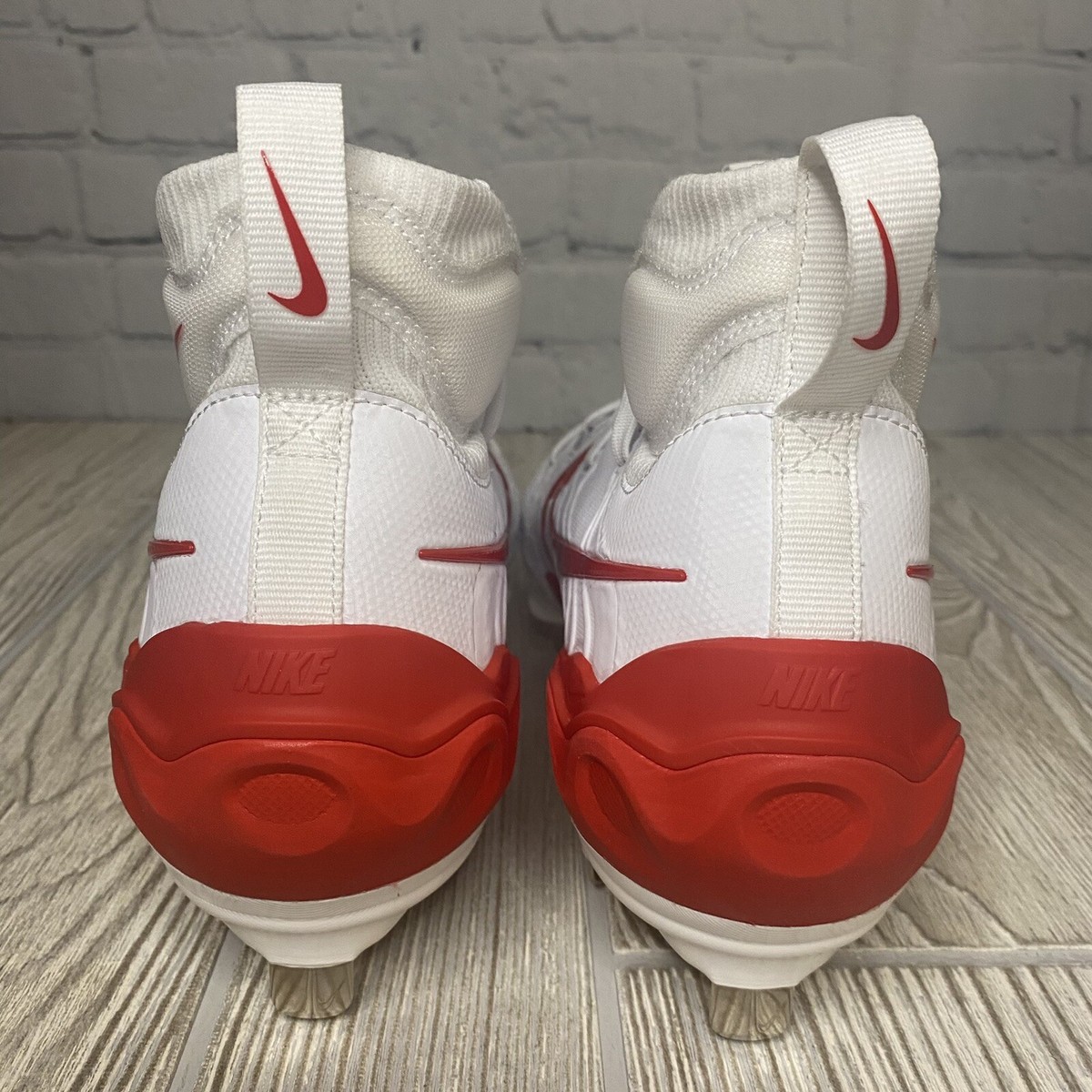Nike Alpha Huarache NXT Metal Baseball Cleats Men’s 7 White Red DJ6517-104 New Nike Alpha Huarache NXT Metal Cleats - DJ6517-104 – Peligro  main image 4