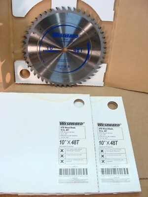 NEW lot of 3 Grainger WESTWARD circular saw ATB wood blade 10'' 48T 10x48T 24EL60