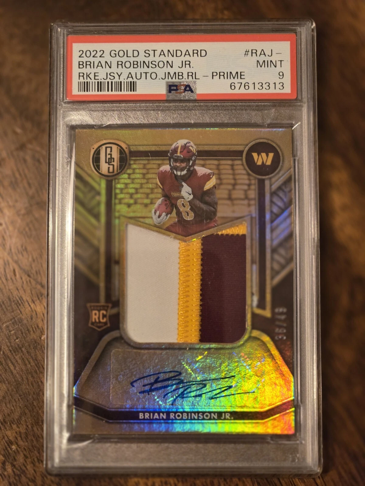 Brian Robinson Jr. Panini Gold Standard Rookie Jersey Autographs Jumbo Relics #RABRJ Prime