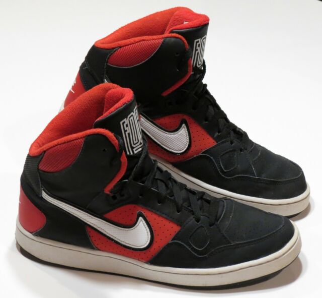 nike son of force mid red black