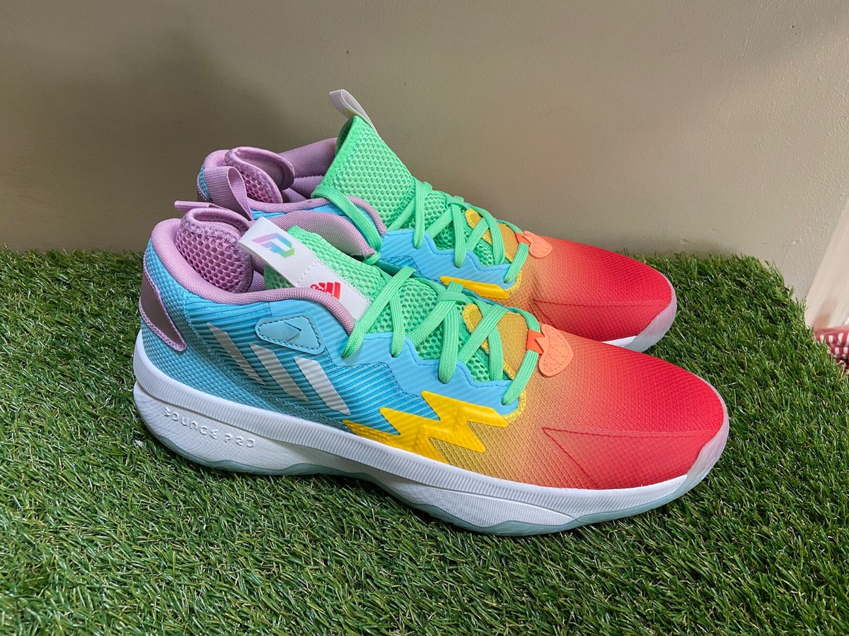 Adidas Dame 8 Unreleased Multicolor Rainbow Basketball Shoes  display picture 1