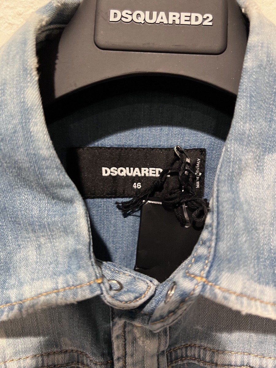 DSQUARED2 Mens Denim Jacket S71DM0273 S30342 470 Size 46 DSQUARED2 Mens Denim Jacket S71DM0273 S30342 470 Size 46