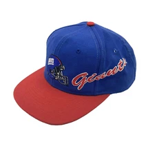 Vintage 90's NEW YORK GIANTS Apex One SnapBack *SCRIPT* Hat Cap Logo Blue Red