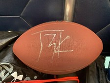 JAVON KINLAW AUTOGRAPHED WILSON NFL FOOTBALL W/COA AND PIC SOUTH CAROLINA