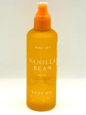 Pink Sky Vanilla Bean Scented Body Oil Renew 8.11oz Full Size Moisturizing Fresh