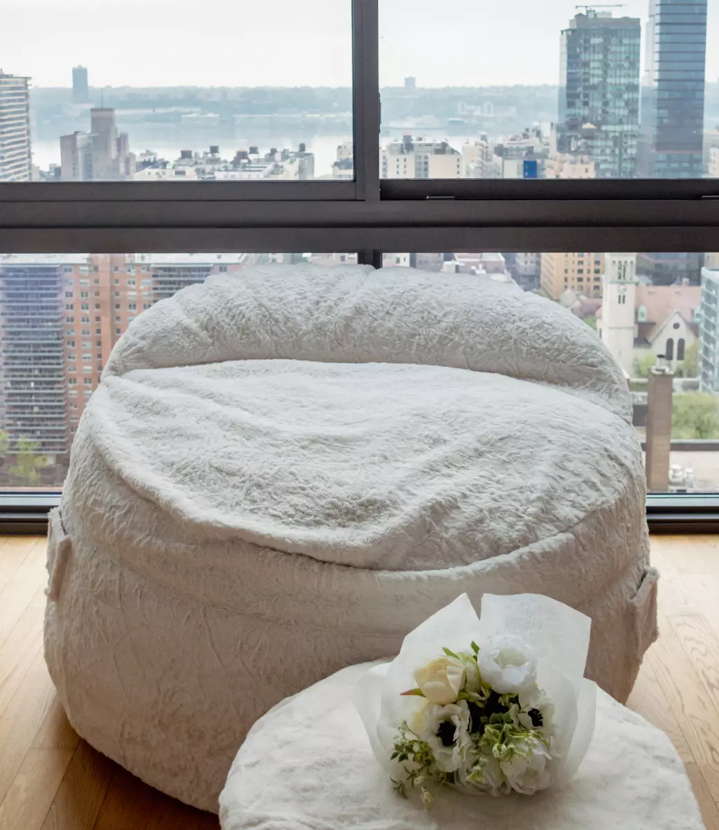 CordaRoy s Bean Bag Full Size Faux Fur Nest eBay